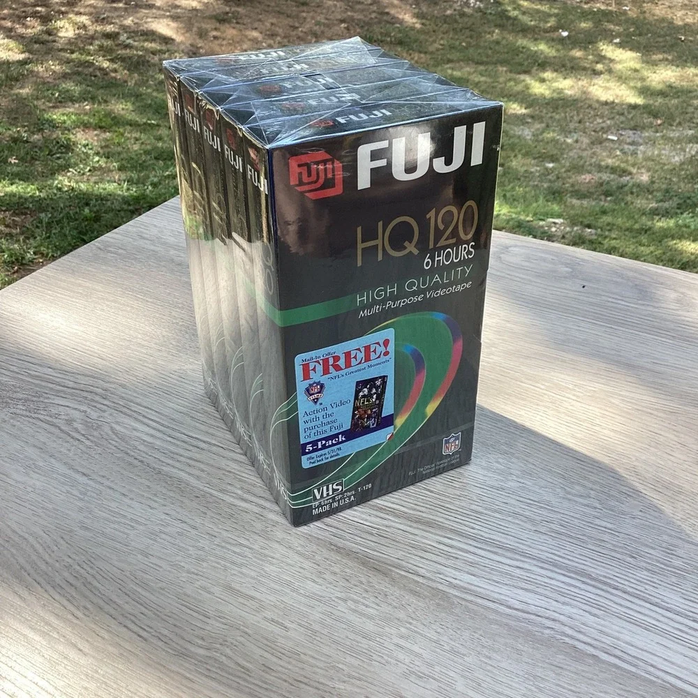 Fuji HQ 120 6 Hour High Quality‎ Multi Purpose Videotape 5 Pack New Sealed